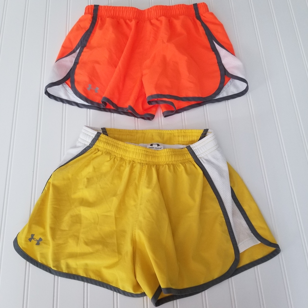 Lots Of Two Under Amour Womens Orange Yellow Shor‎